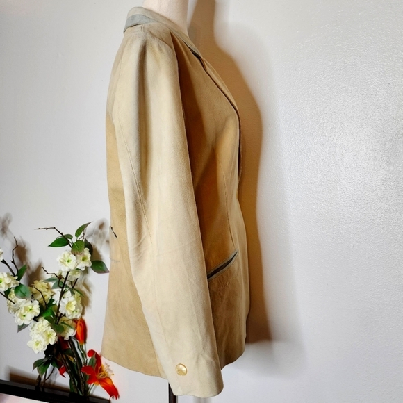 NEW Vintage Livingston Williams Lambskin Suede Women Handcraft Western Cut Coat - Picture 11 of 15